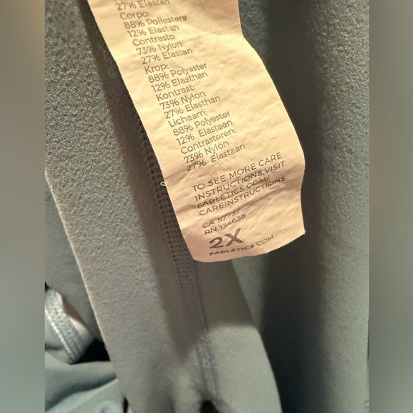 Fabletics Define PowerHold High-Waisted 7/8 Legging Blue Plus Size 2X - Picture 5 of 6